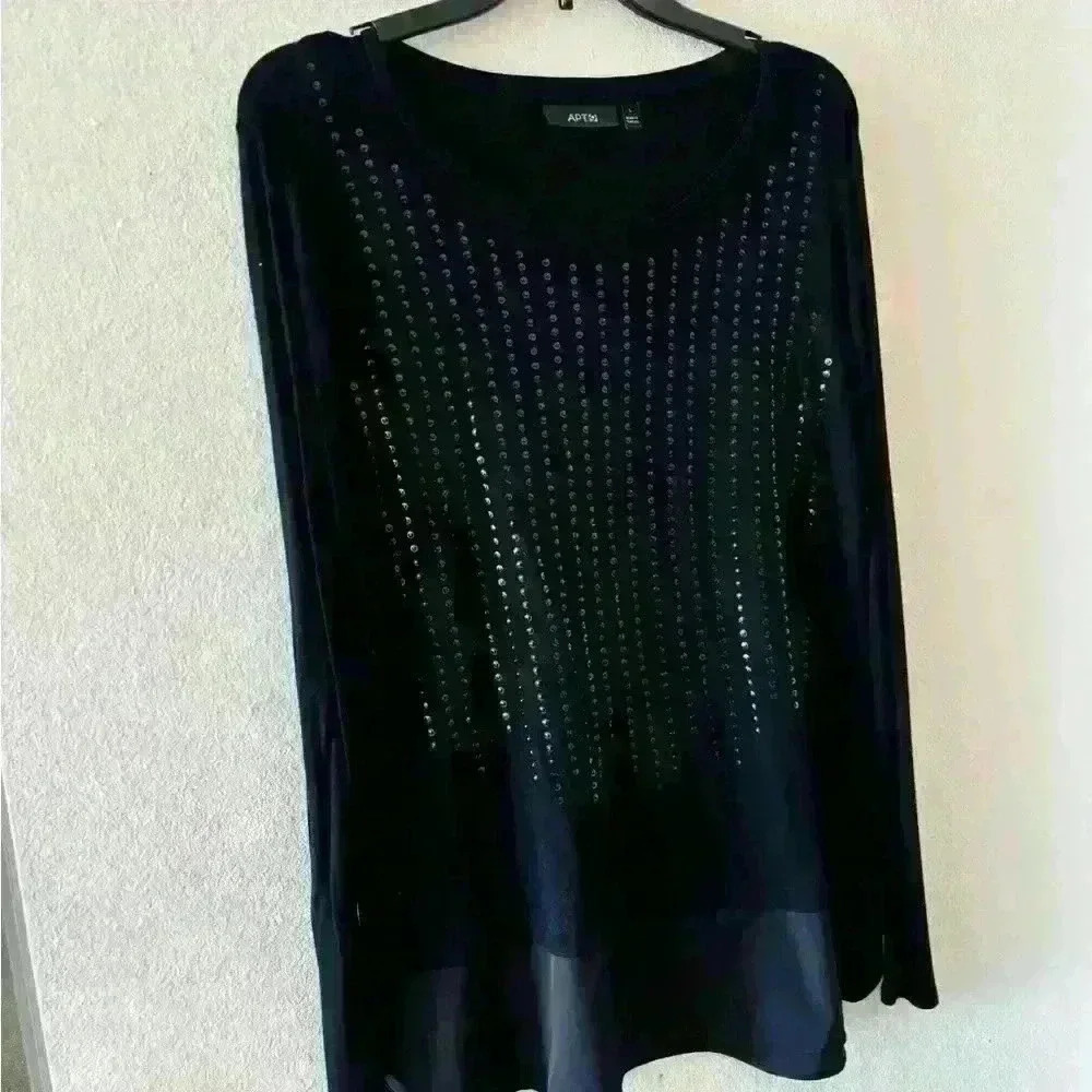 Apt 9 black sequence top - Picture 4 of 5